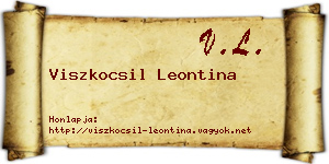 Viszkocsil Leontina névjegykártya